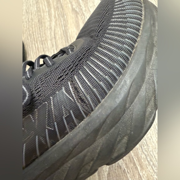 Hoka One One Bondi 7 Wide Women's 9.5 D(wide) Black Running Sneakers Shoes - Picture 9 of 13